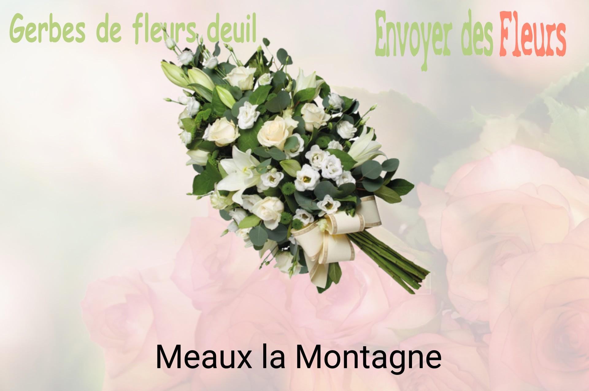 Gerbe de fleurs de deuil livrée à Meaux-la-Montagne